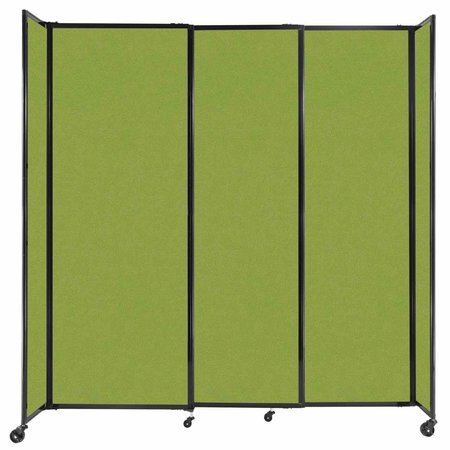 VERSARE StraightWall Sliding Portable Partition 7'2" x 7'6" Lime Green Fabric 1490330